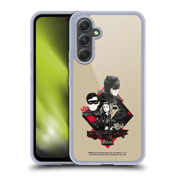 Batman TV Series Graphics Trio Soft Gel Case for Samsung Galaxy A54 5G