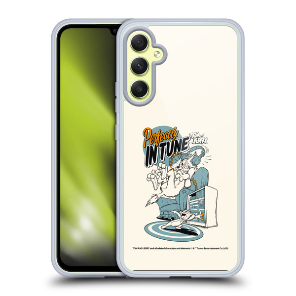 Tom and Jerry Illustration Perfectly In Tune Soft Gel Case for Samsung Galaxy A34 5G