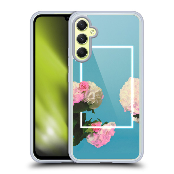 The 1975 Key Art Roses Blue Soft Gel Case for Samsung Galaxy A34 5G