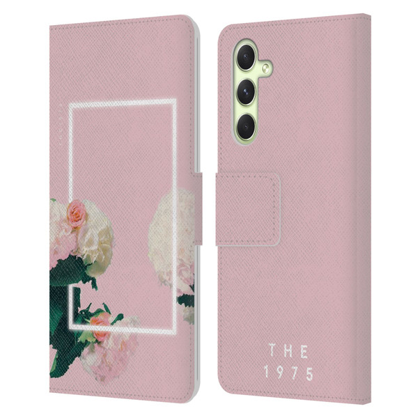 The 1975 Key Art Roses Pink Leather Book Wallet Case Cover For Samsung Galaxy A54 5G