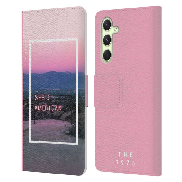 The 1975 Songs She's American Leather Book Wallet Case Cover For Samsung Galaxy A54 5G