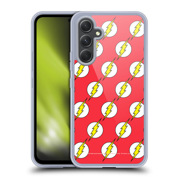 The Flash DC Comics Logo Pattern Soft Gel Case for Samsung Galaxy A54 5G