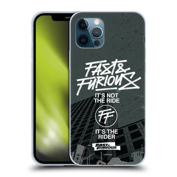 Fast & Furious Franchise Fast Fashion Street Style Logo Soft Gel Case for Apple iPhone 12 / iPhone 12 Pro