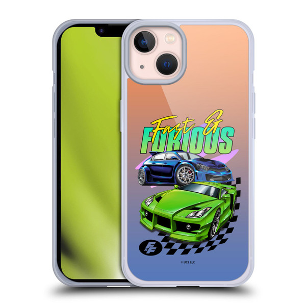 Fast & Furious Franchise Fast Fashion Cars Soft Gel Case for Apple iPhone 13