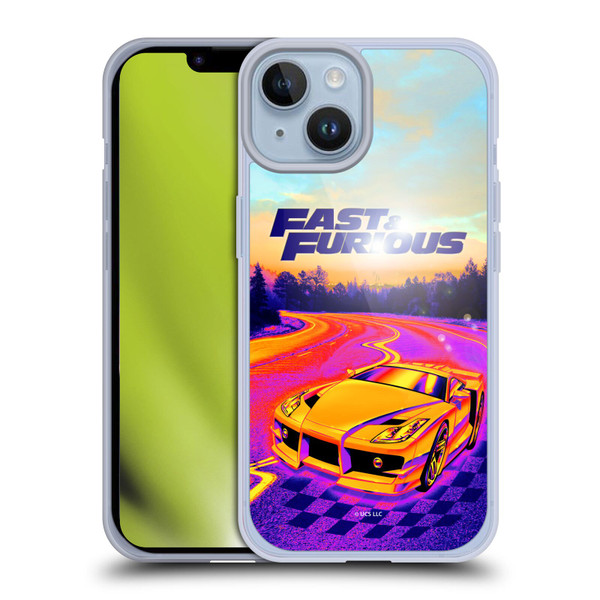 Fast & Furious Franchise Fast Fashion Colourful Car Soft Gel Case for Apple iPhone 14