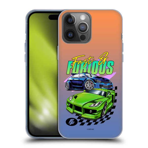 Fast & Furious Franchise Fast Fashion Cars Soft Gel Case for Apple iPhone 14 Pro Max