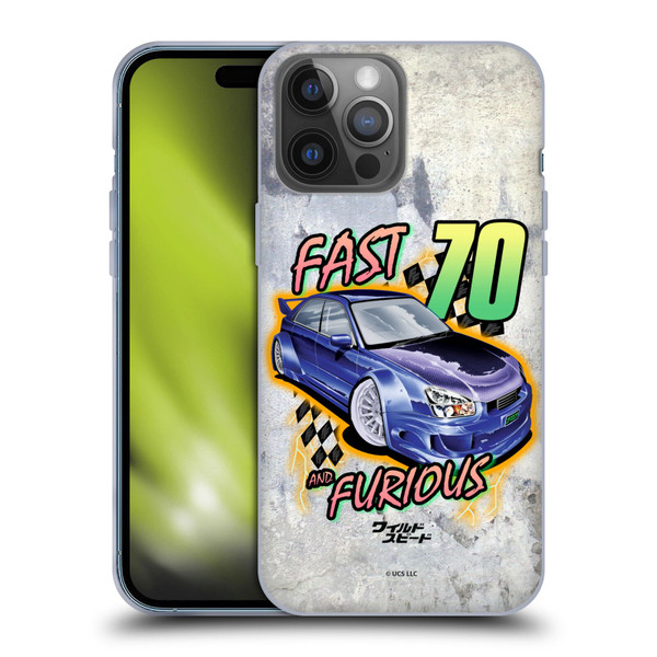 Fast & Furious Franchise Fast Fashion Grunge Retro Soft Gel Case for Apple iPhone 14 Pro Max