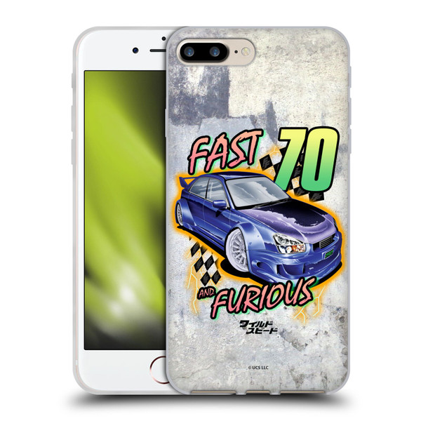 Fast & Furious Franchise Fast Fashion Grunge Retro Soft Gel Case for Apple iPhone 7 Plus / iPhone 8 Plus