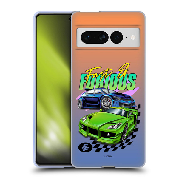 Fast & Furious Franchise Fast Fashion Cars Soft Gel Case for Google Pixel 7 Pro