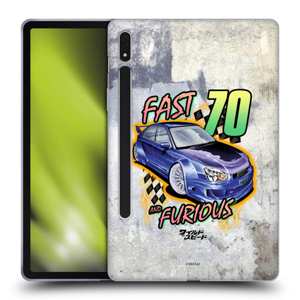 Fast & Furious Franchise Fast Fashion Grunge Retro Soft Gel Case for Samsung Galaxy Tab S8