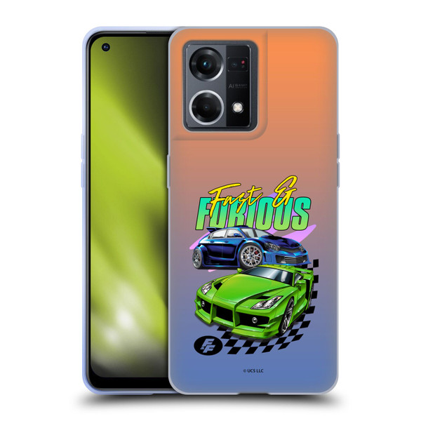 Fast & Furious Franchise Fast Fashion Cars Soft Gel Case for OPPO Reno8 4G