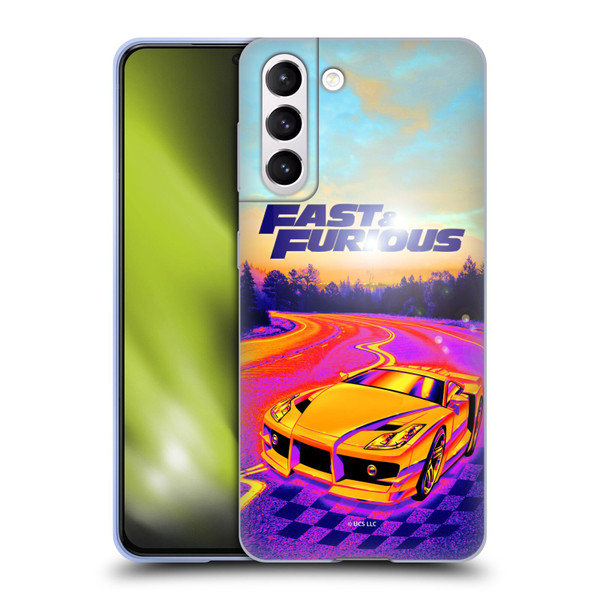 Fast & Furious Franchise Fast Fashion Colourful Car Soft Gel Case for Samsung Galaxy S21 5G