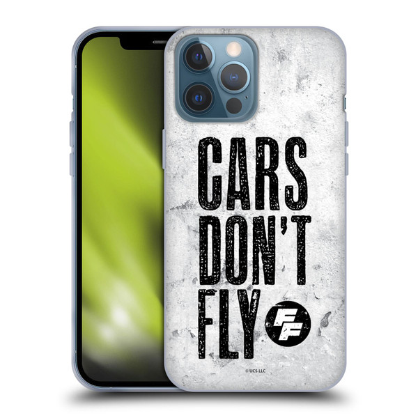 Fast & Furious Franchise Graphics Cars Don't Fly Soft Gel Case for Apple iPhone 13 Pro Max