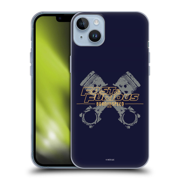 Fast & Furious Franchise Graphics Piston Soft Gel Case for Apple iPhone 14 Plus