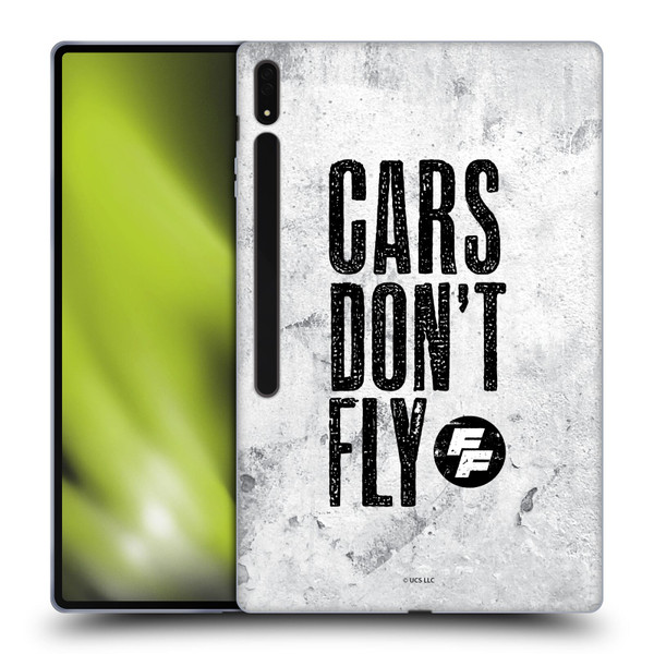 Fast & Furious Franchise Graphics Cars Don't Fly Soft Gel Case for Samsung Galaxy Tab S8 Ultra