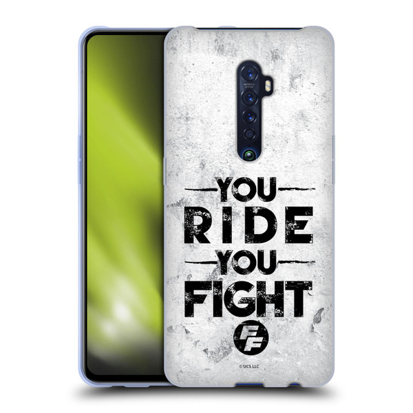 Fast & Furious Franchise Graphics You Ride You Fight Soft Gel Case for OPPO Reno 2