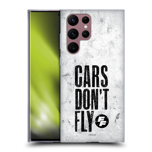 Fast & Furious Franchise Graphics Cars Don't Fly Soft Gel Case for Samsung Galaxy S22 Ultra 5G
