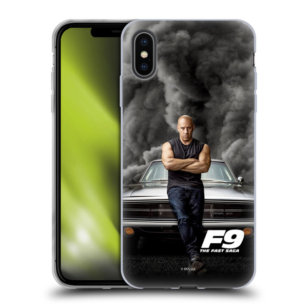 Fast & Furious Franchise Key Art F9 The Fast Saga Dom Soft Gel Case for Apple iPhone XS Max
