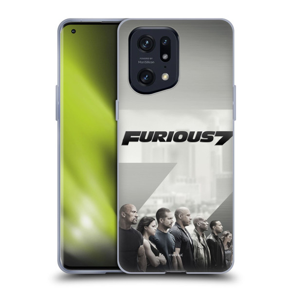 Fast & Furious Franchise Key Art Furious 7 Soft Gel Case for OPPO Find X5 Pro