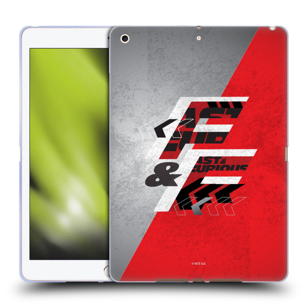 Fast & Furious Franchise Logo Art F&F Red Soft Gel Case for Apple iPad 10.2 2019/2020/2021