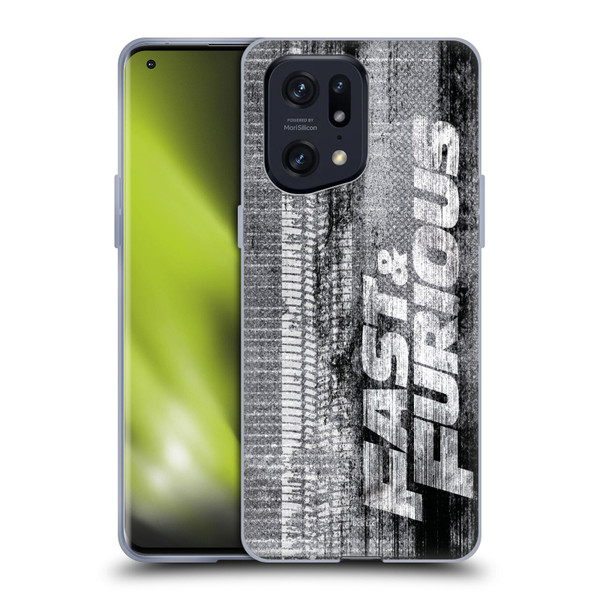 Fast & Furious Franchise Logo Art Tire Skid Marks Soft Gel Case for OPPO Find X5 Pro
