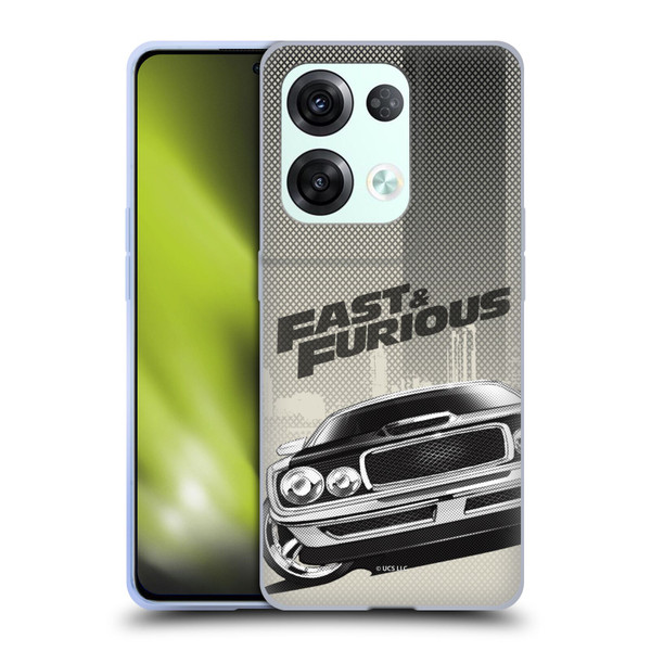 Fast & Furious Franchise Logo Art Halftone Car Soft Gel Case for OPPO Reno8 Pro