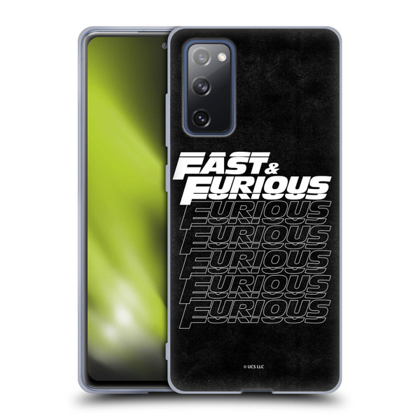 Fast & Furious Franchise Logo Art Black Text Soft Gel Case for Samsung Galaxy S20 FE / 5G