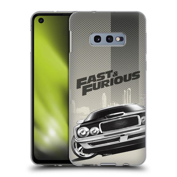 Fast & Furious Franchise Logo Art Halftone Car Soft Gel Case for Samsung Galaxy S10e
