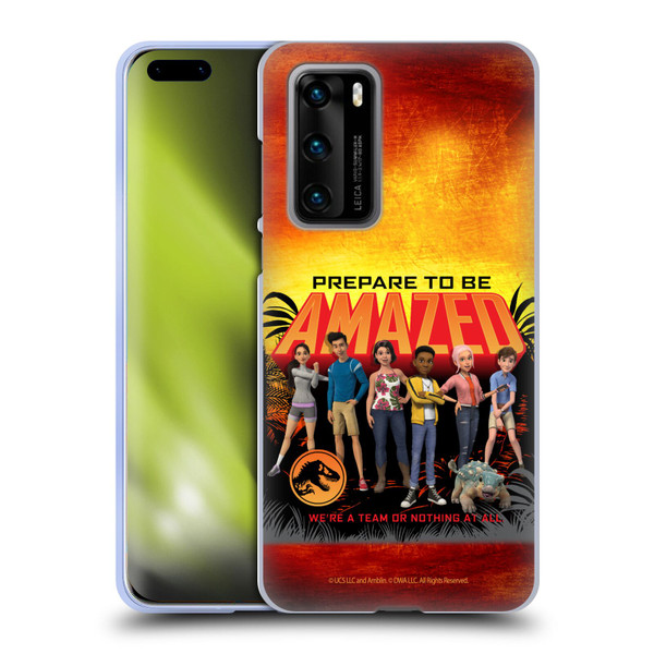 Jurassic World: Camp Cretaceous Character Art Amazed Soft Gel Case for Huawei P40 5G