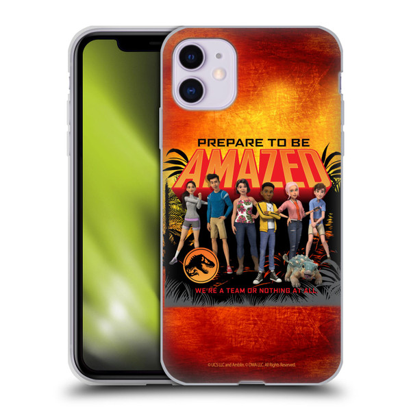Jurassic World: Camp Cretaceous Character Art Amazed Soft Gel Case for Apple iPhone 11