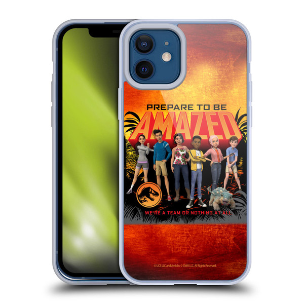 Jurassic World: Camp Cretaceous Character Art Amazed Soft Gel Case for Apple iPhone 12 / iPhone 12 Pro