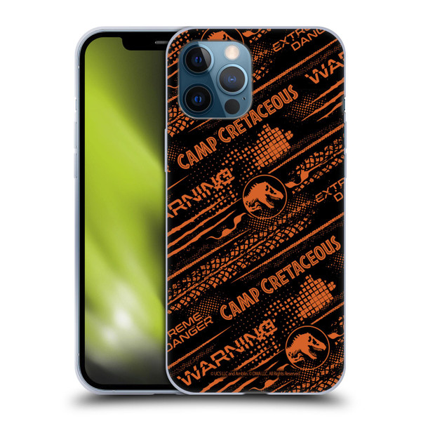 Jurassic World: Camp Cretaceous Character Art Pattern Danger Soft Gel Case for Apple iPhone 12 Pro Max