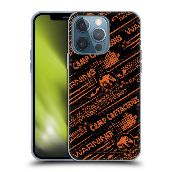 Jurassic World: Camp Cretaceous Character Art Pattern Danger Soft Gel Case for Apple iPhone 13 Pro