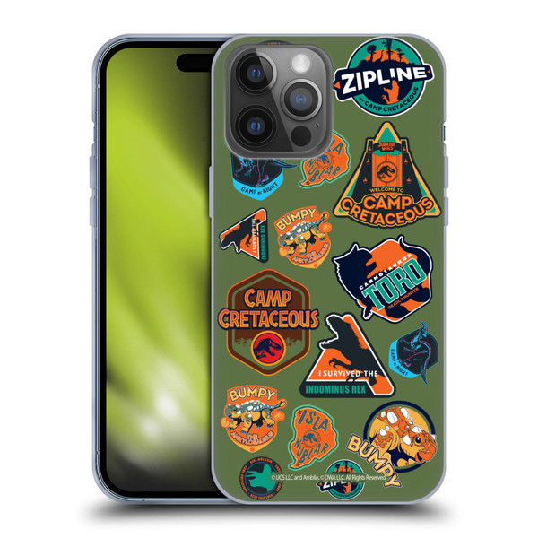Jurassic World: Camp Cretaceous Character Art Pattern Icons Soft Gel Case for Apple iPhone 14 Pro Max