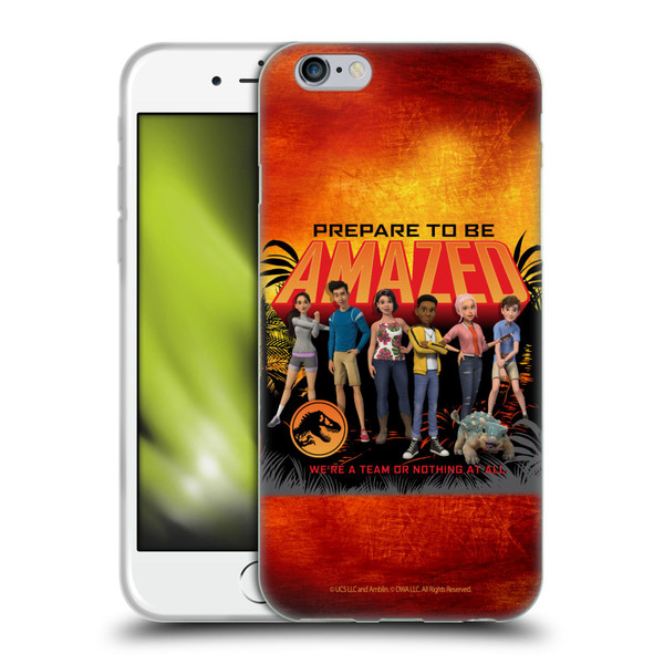 Jurassic World: Camp Cretaceous Character Art Amazed Soft Gel Case for Apple iPhone 6 / iPhone 6s
