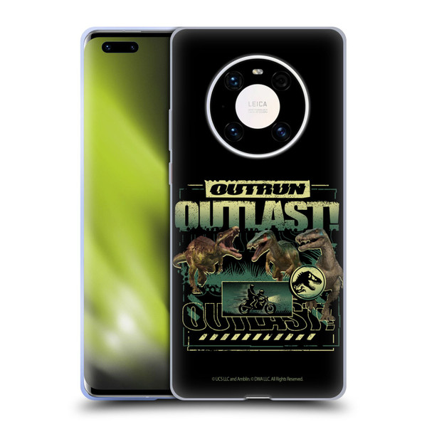 Jurassic World: Camp Cretaceous Dinosaur Graphics Outlast Soft Gel Case for Huawei Mate 40 Pro 5G