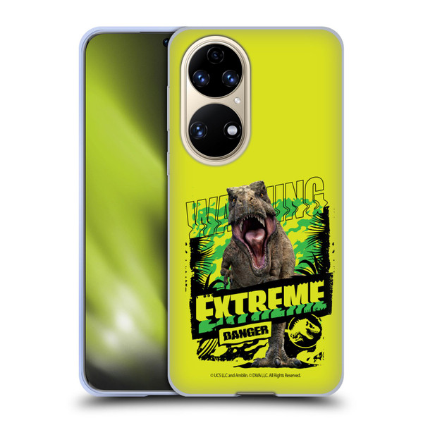 Jurassic World: Camp Cretaceous Dinosaur Graphics Extreme Danger Soft Gel Case for Huawei P50