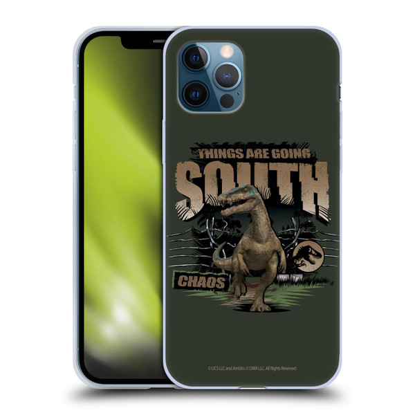 Jurassic World: Camp Cretaceous Dinosaur Graphics Things Are Going South Soft Gel Case for Apple iPhone 12 / iPhone 12 Pro