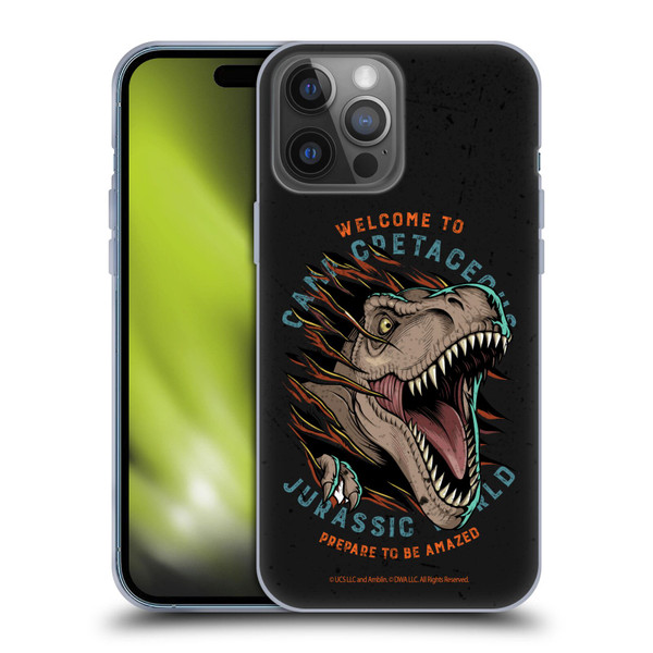 Jurassic World: Camp Cretaceous Dinosaur Graphics Welcome Soft Gel Case for Apple iPhone 14 Pro Max