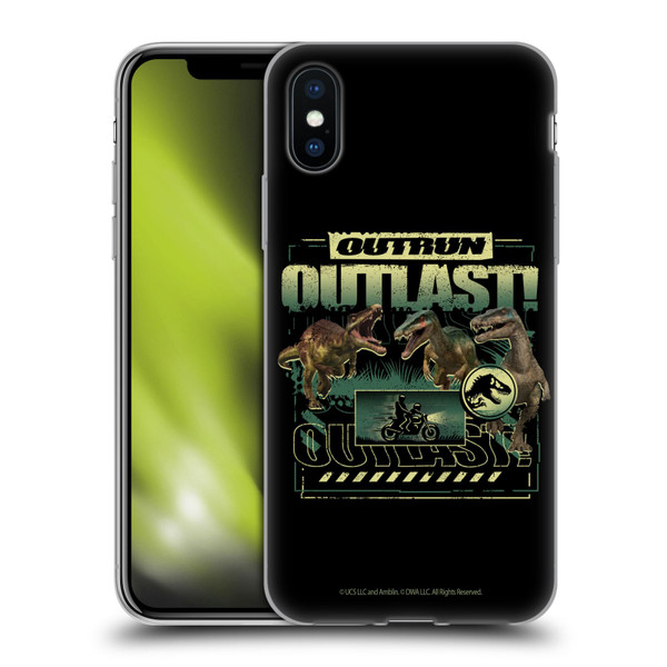 Jurassic World: Camp Cretaceous Dinosaur Graphics Outlast Soft Gel Case for Apple iPhone X / iPhone XS