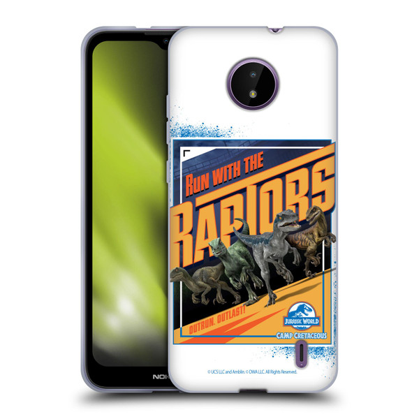 Jurassic World: Camp Cretaceous Dinosaur Graphics Run Soft Gel Case for Nokia C10 / C20