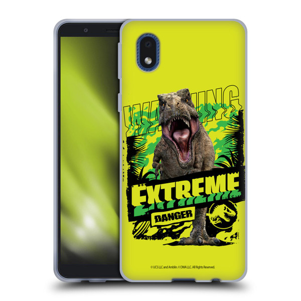 Jurassic World: Camp Cretaceous Dinosaur Graphics Extreme Danger Soft Gel Case for Samsung Galaxy A01 Core (2020)