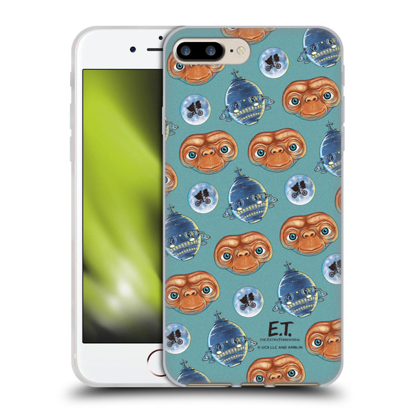 E.T. Graphics Pattern Soft Gel Case for Apple iPhone 7 Plus / iPhone 8 Plus