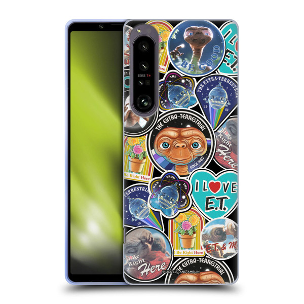 E.T. Graphics Sticker Prints Soft Gel Case for Sony Xperia 1 IV