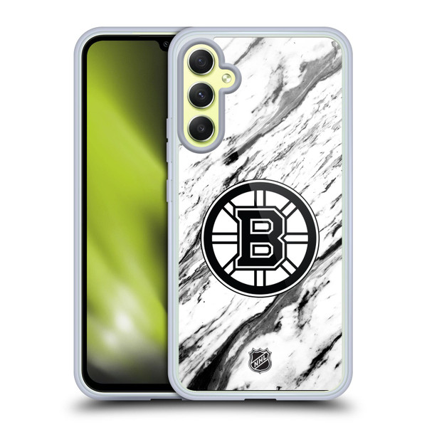 NHL Boston Bruins Marble Soft Gel Case for Samsung Galaxy A34 5G