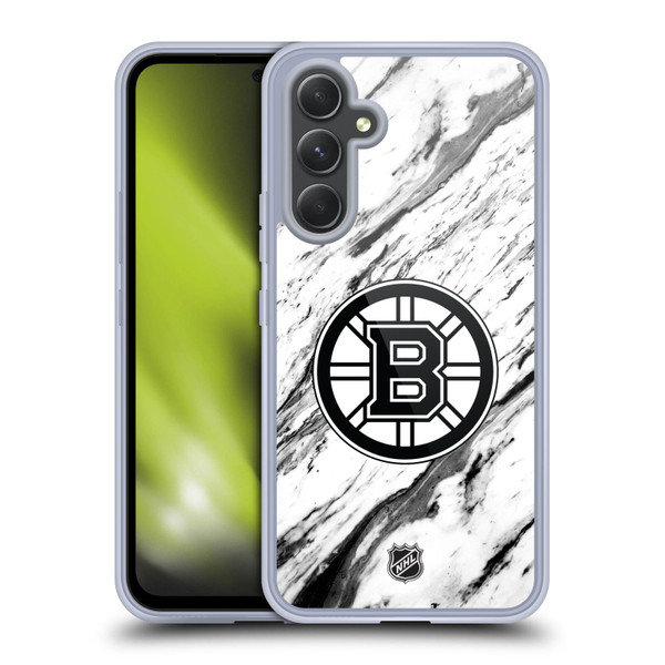 NHL Boston Bruins Marble Soft Gel Case for Samsung Galaxy A54 5G