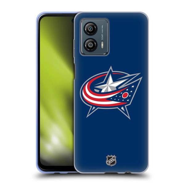 NHL Columbus Blue Jackets Plain Soft Gel Case for Motorola Moto G53 5G