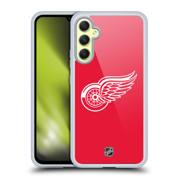 NHL Detroit Red Wings Plain Soft Gel Case for Samsung Galaxy A34 5G