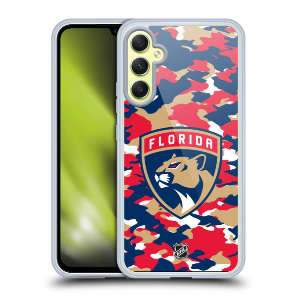NHL Florida Panthers Camouflage Soft Gel Case for Samsung Galaxy A34 5G