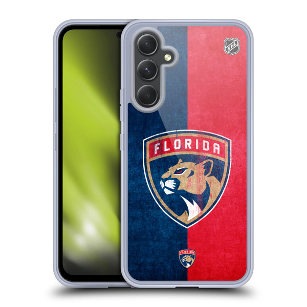 NHL Florida Panthers Half Distressed Soft Gel Case for Samsung Galaxy A54 5G